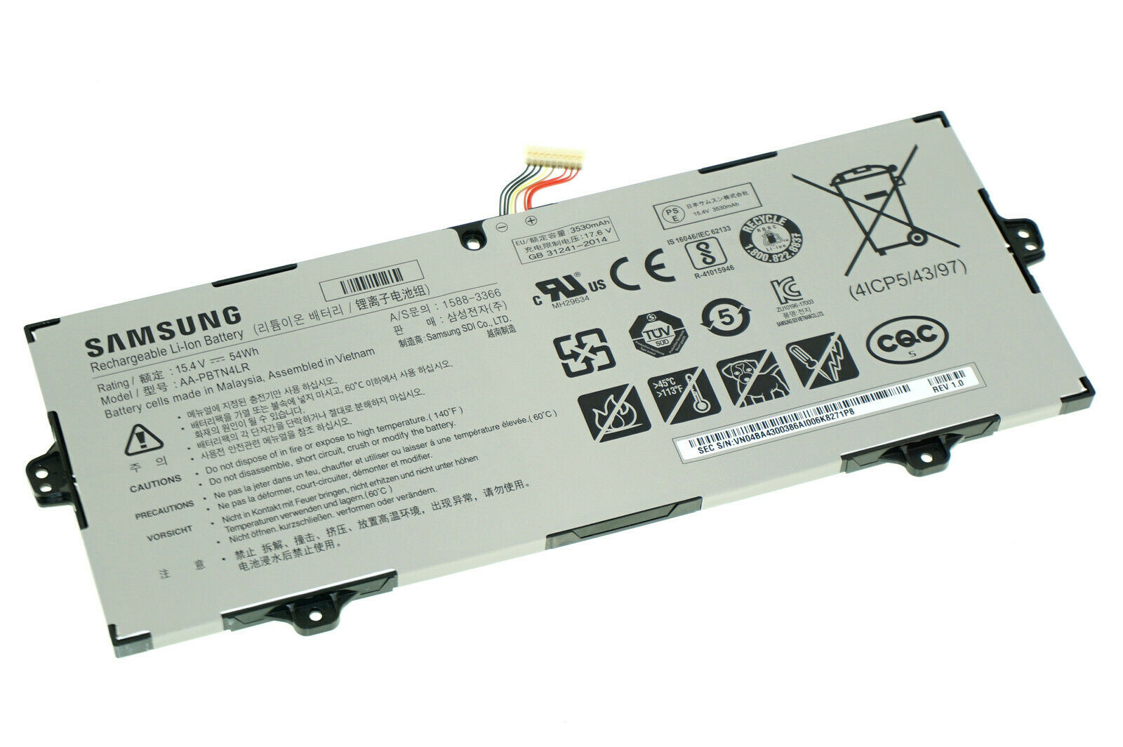 Genuine Akku Samsung NT950QAA-K58 15.4V 54Wh