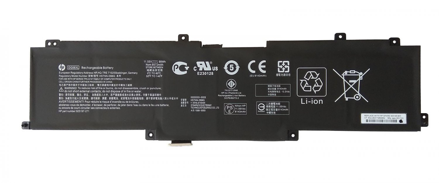 Akku HP DG06XL HSTNN-DB8G 925149-855 99Wh