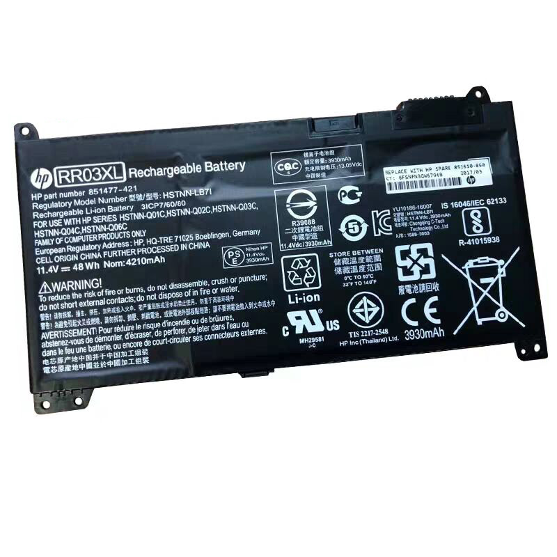 Akku 48Wh HP RR03 RR03XL RR03048XL 851477-422